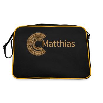 Pour Matthias - Sac Retro - noir/or - Dos