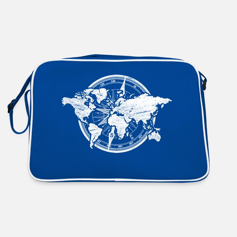 Compass Map Travel Gift World Map Sac Retro