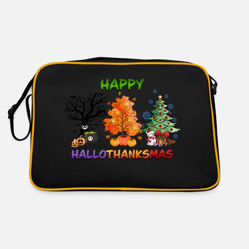 Joyeux arbre de Noël Hallothanksmas Sac Retro
