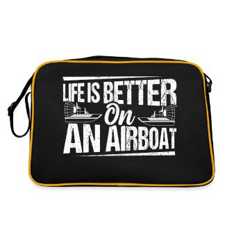 La vie est meilleure sur une hélice d’hydroplane d’hydroglisseur - Sac Retro - noir/or - Dos