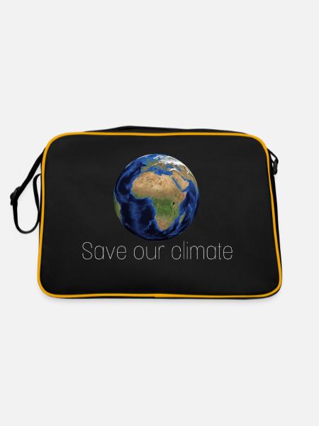 Save our planet - Retro Bag - black/gold - Back