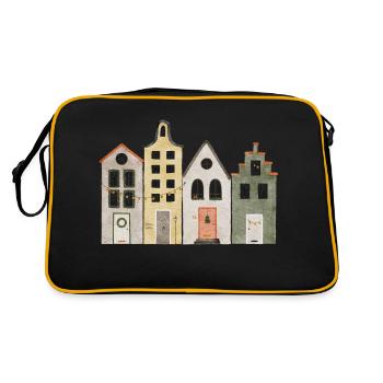 Maisons de Noël - Sac Retro - noir/or - Dos
