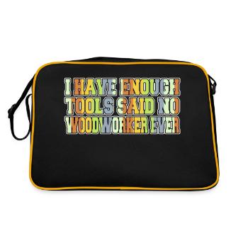 Jackhammer Plumber Carpentry Logging - Retro Bag - black/gold - Back