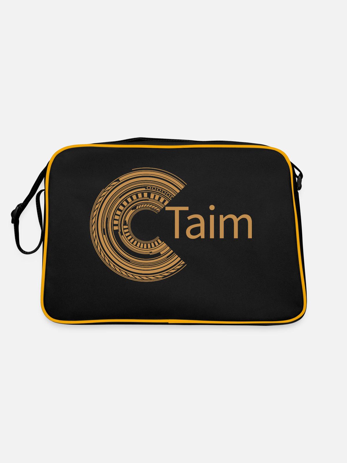 Pour Taim - Sac Retro - noir/or - Dos