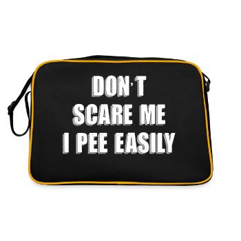 Dont Scare Me I Pee Easily Sarcastic Halloween - Retro Bag - black/gold - Back