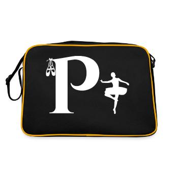 Letter p ballerina - Retro Bag - black/gold - Back