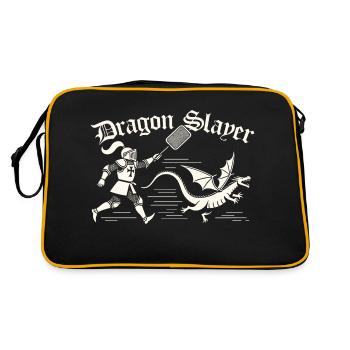 Dragon Slayer Knight Ren Faire LARP, Renaissance - Retro Tasche - Schwarz/Gold - Hinten