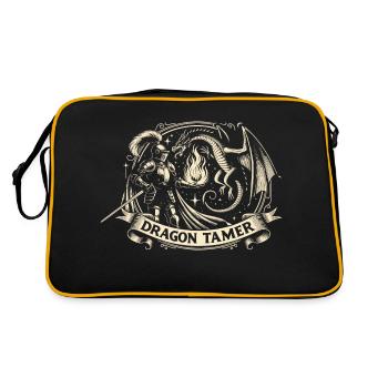 Dragon Tamer Knight Ren Faire LARP, Renaissance - Retro Tasche - Schwarz/Gold - Hinten