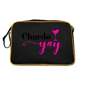Chardo Yay Black Party Wine Drinking Bachelor Party - Retro Bag - black/gold - Back
