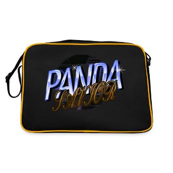 Humor Animal Print Animal Protection Quote Panda - Retro Bag - black/gold - Back