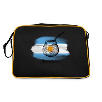 I love Argentina - Coupe du Monde 2022 - Sac Retro - noir/or - Dos