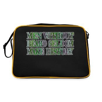 bearded dragon bearded collie - Retro Bag - black/gold - Back