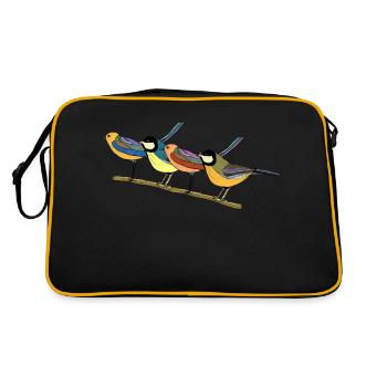 Oiseaux - Sac Retro - noir/or - Dos