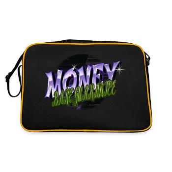 jokes may the fork be with you gift idea cool - Retro Tasche - Schwarz/Gold - Hinten