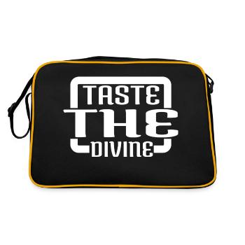 funny sayings taste sensations unique flavors - Retro Bag - black/gold - Back