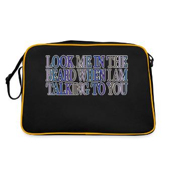 Full Beard Beard Accessory Store Génial Amusant - Sac Retro - noir/or - Dos