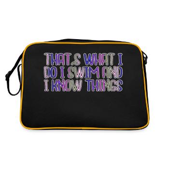 biker cool fun statement birthday present idea - Retro Tasche - Schwarz/Gold - Hinten