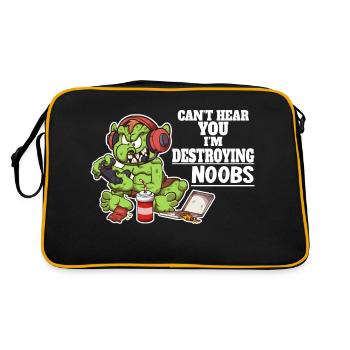 Je ne t’entends pas, je suis en train de détruire les noobs - Sac Retro - noir/or - Dos