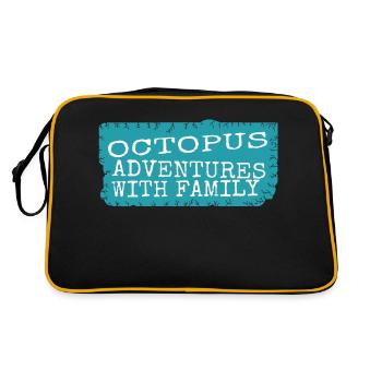 birthday present idea observing octopuses - Retro Bag - black/gold - Back