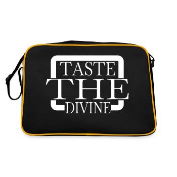 flavor taste sensations culinary bliss jokes - Retro Bag - black/gold - Back