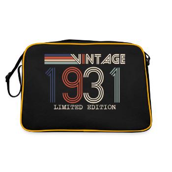 Vintage 1931 Anniversary Gift - Vintage 1931 - Retro Bag - black/gold - Back