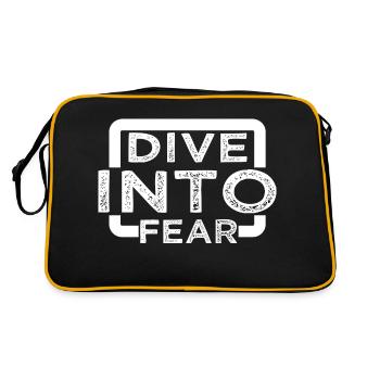 adrenaline rush funny quote joke happy free fall - Retro Bag - black/gold - Back