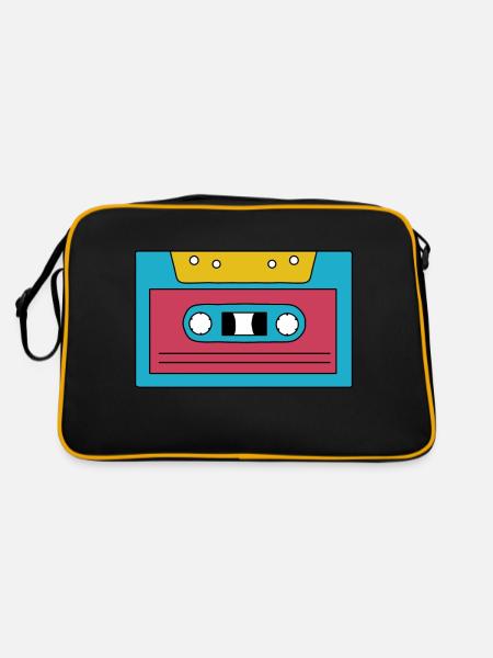 Kassette - Retro Tasche - Schwarz/Gold - Hinten