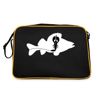 Perch with Creature Bait - white - Retro Bag - black/gold - Back