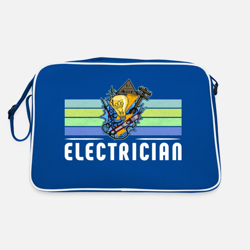 Electrician Elektriker Lichttechniker Lampe Retro Tasche