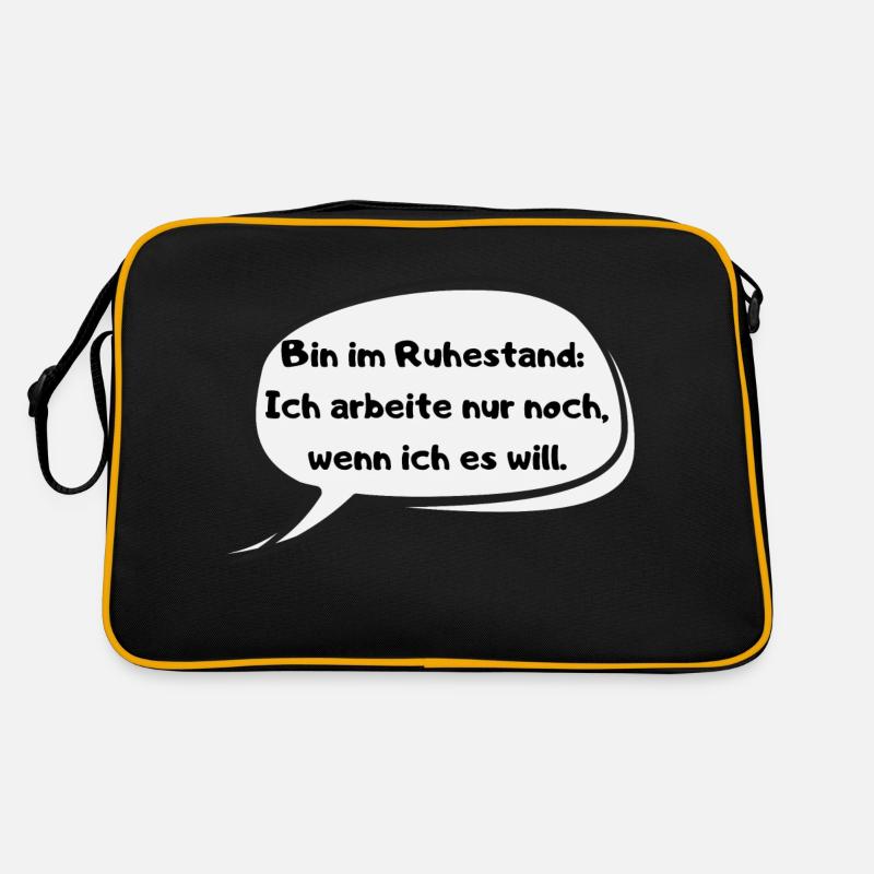 Ruhestand - Retro Tasche - Schwarz/Gold