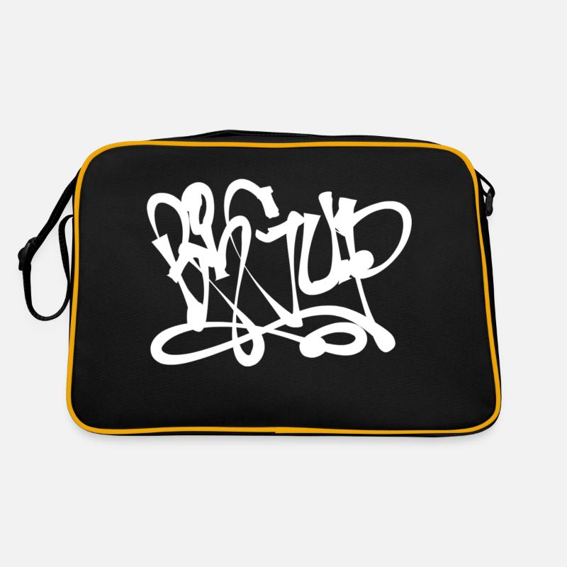 BIGUP Graffiti - Sac Retro - noir/or