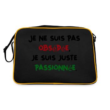 I'm Not Obsessed Just Passionate Humor Woman - Retro Bag - black/gold - Back