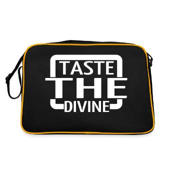 rich flavors flavor variety culinary bliss quotes - Retro Bag - black/gold - Back