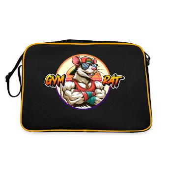 GYM RAT - Sac Retro - noir/or - Dos