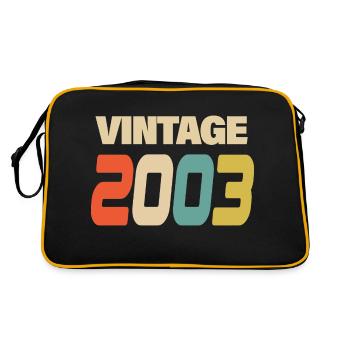 2003 Vintage Retro Classic 2003 - Retro Tasche - Schwarz/Gold - Hinten