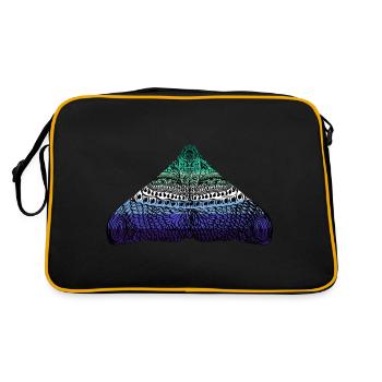 Motif papillon de nuit de la fierté gay A - Sac Retro - noir/or - Dos