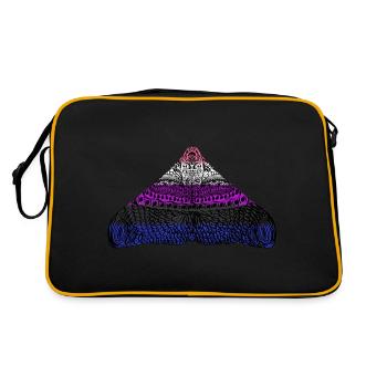 Genderfluid pride Moth Motif A - Retro Bag - black/gold - Back