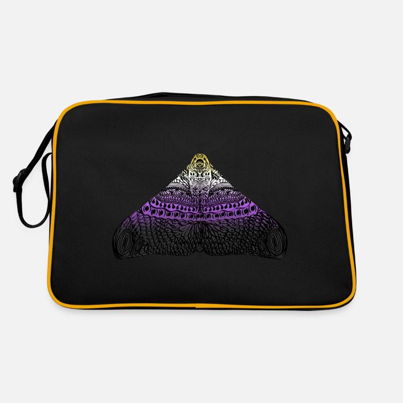 Non Binary Pride Moth Motif A Retro Bag