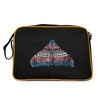 Transgender pride Motte - Retro Tasche - Schwarz/Gold - Hinten