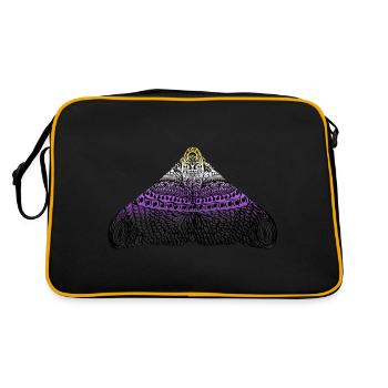Non binary pride moth - Retro Bag - black/gold - Back