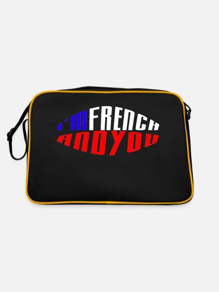 I am French and you - Retro Bag - black/gold - Back