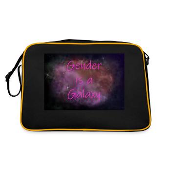 GenderGalaxy - Retro Tasche - Schwarz/Gold - Hinten