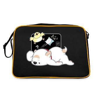Chien Coréen - Style Japonais 04B - Sac Retro - noir/or - Dos