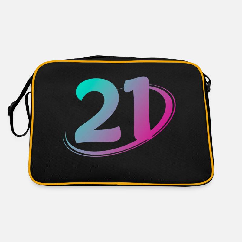 Numéro 21 multicolore Sac Retro