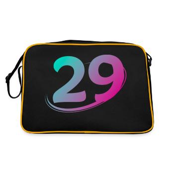 Number 29 multicolor - Retro Bag - black/gold - Back