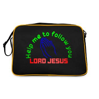 HELP ME TO FOLLOW YOU LORD JESUS - Sac Retro - noir/or - Dos
