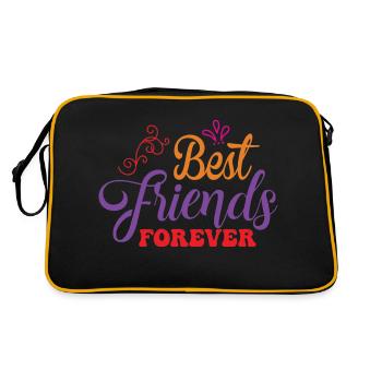 t shirt meilleure amie - Sac Retro - noir/or - Dos