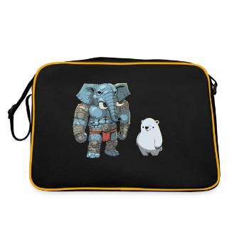 Dreamteam (Englisch) - Retro Tasche - Schwarz/Gold - Hinten