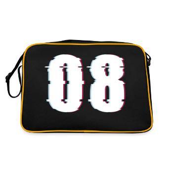 Huit 8 Nombre 08 Effet Nombre déformé - Sac Retro - noir/or - Dos