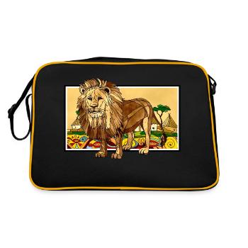 Lion - Sac Retro - noir/or - Dos